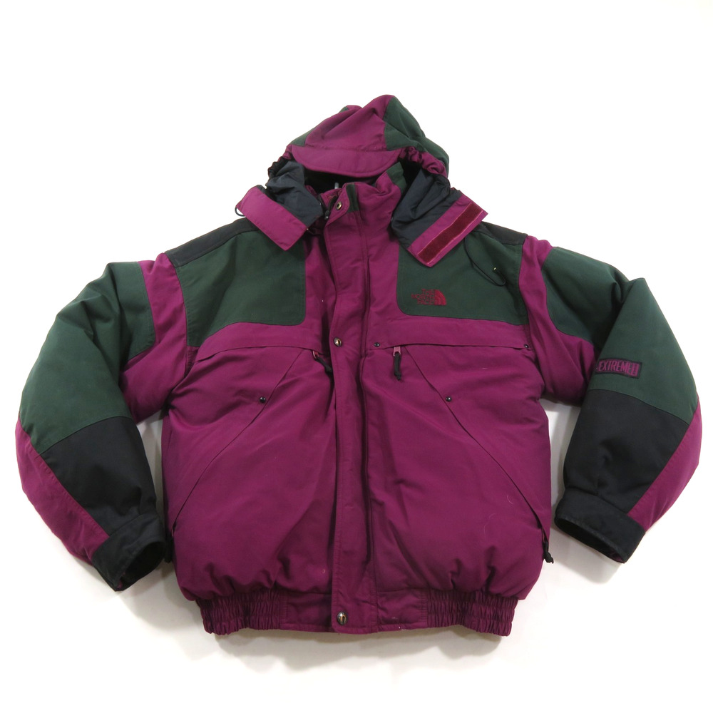 The North Face Extreme Gear Jacket Purple Puffer Coat Sz M color block